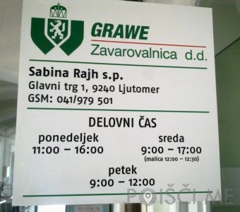 ZAVAROVALNO ZASTOPANJE GRAWE, Sabina Rajh, s.p.-POISCI ME