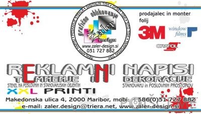 Reklamne table, reklamni napisi, kuhinjska stekla Žaler, center reklam, d.o.o.-POISCI ME