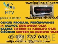 RAZREZ CISTERN ZA KURILNO OLJE MITJA DEŽMAN S.P., Cerklje na Gorenjskem